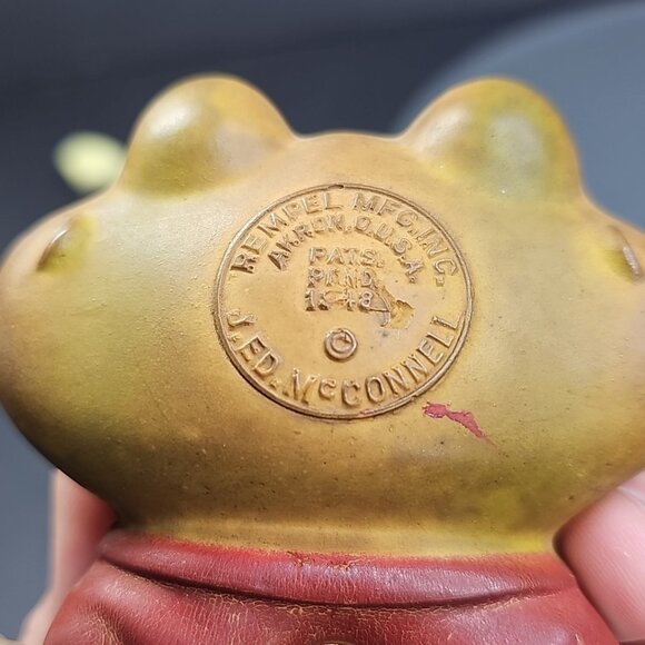 Vintage 1948 REMPEL “Froggy The gremlin” Rubber Squeaky Toy 5’’ USA Rare - Picture 10 of 10